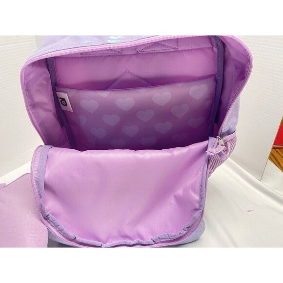 Girls 16" Laptop Backpack Booking with Lunch Bag 2-Piece Set, Purple Kitty New - Picture 9 of 16